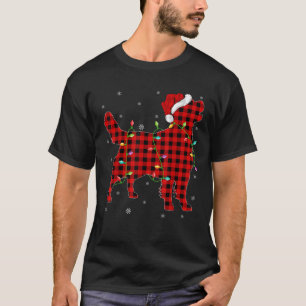 Buffalo Plaid Matching Golden Retriever Christmas  T-Shirt