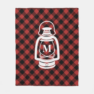 Buffalo Plaid Monogram Lantern Blanket
