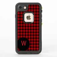 Buffalo Plaid Monogrammed LifeProof iPhone 7 Case