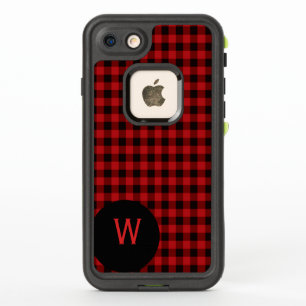 Buffalo Plaid Monogrammed LifeProof iPhone 7 Coque