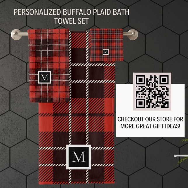 Buffalo Plaid Noël Rouge Blanc Noir Motif (Créateur téléchargé)