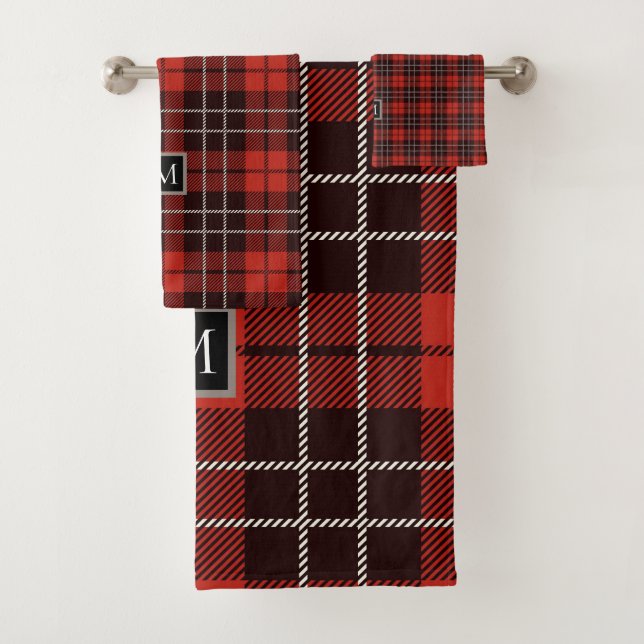 Buffalo Plaid Noël Rouge Blanc Noir Motif (En situation)