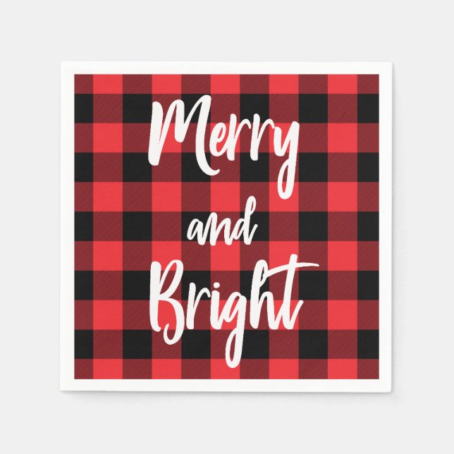 Buffalo Plaid Paper Napkin (Front)