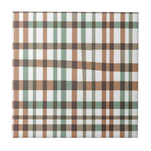 Buffalo Plaid Pastel Rustic Cottagecore Homes Tile