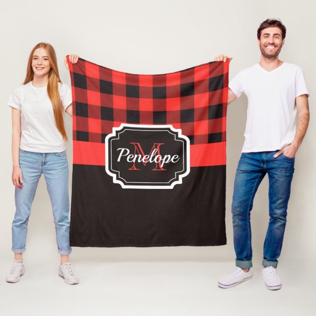Buffalo Plaid Pattern Fleece Blanket (In Situ)