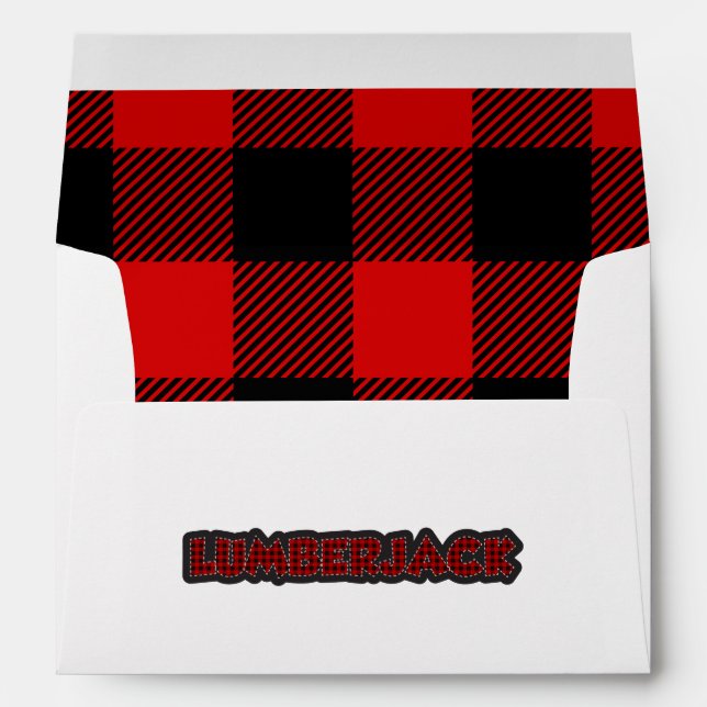 Buffalo Plaid Pattern Lumberjack Envelope (Back (Bottom))