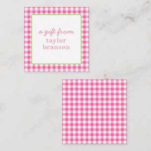 Buffalo Plaid Personalized Gift Enclosure Cards