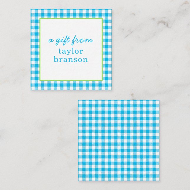 Buffalo Plaid Personalized Gift Enclosure Cards (Front/Back)