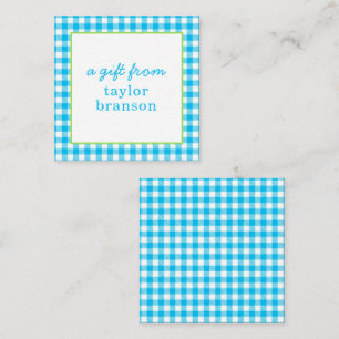 Buffalo Plaid Personalized Gift Enclosure Cards