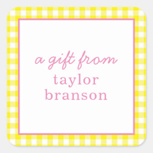 Buffalo Plaid Personalized Gift Stickers
