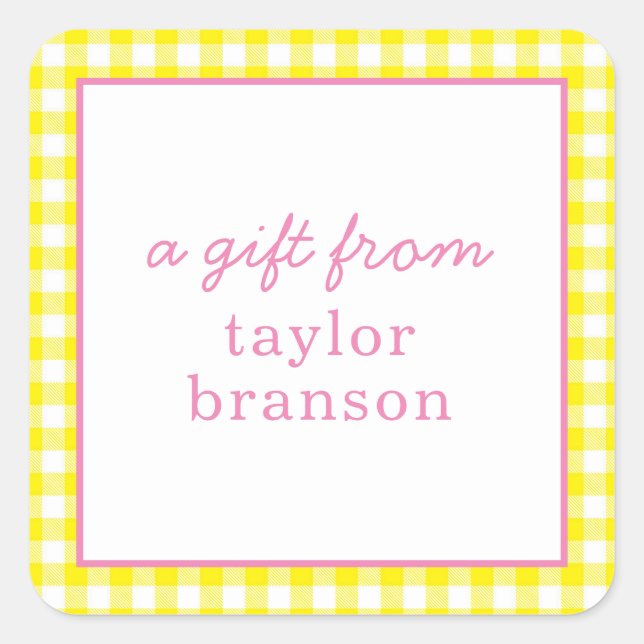 Buffalo Plaid Personalized Gift Stickers (Front)