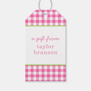Buffalo Plaid Personalized Gift Tags