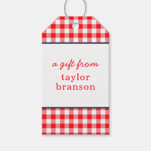 Buffalo Plaid Personalized Gift Tags