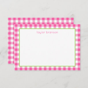 Buffalo Plaid Personalized Note Cards