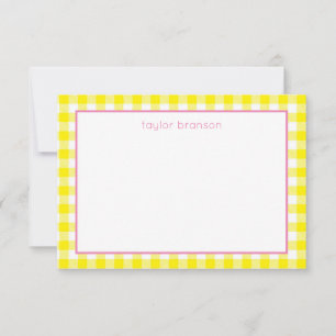 Buffalo Plaid Personalized Note Cards