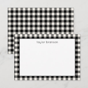 Buffalo Plaid Personalized Note Cards