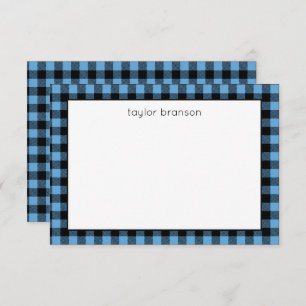 Buffalo Plaid Personalized Note Cards