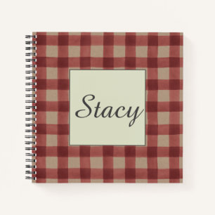 Buffalo Plaid Personalized Notebook