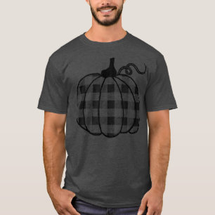 Buffalo Plaid Pumpkin Fall Autumn Cute Casual  T-Shirt