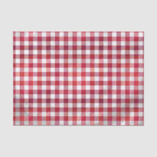 Buffalo Plaid Red and White Tissue Paper
