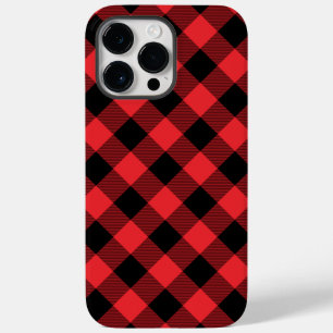 Buffalo Plaid Red Black Check Case-Mate iPhone 14 Pro Max Case