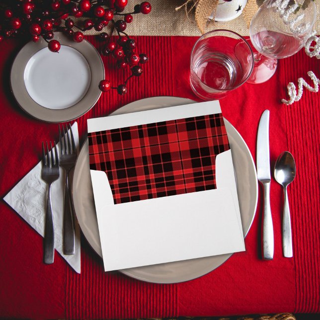 Buffalo Plaid Red & Black Envelope Liner (Creator Uploaded)