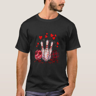 Buffalo Plaid Red Bowling Gnome Christmas Valentin T-Shirt