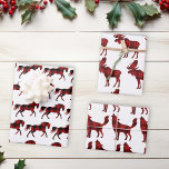Buffalo Plaid Red Christmas Animals Lumberjack Wrapping Paper Sheet<br><div class="desc">This design was created though digital art. It may be personalized by choosing the customize option. Contact me at colorflowcreations@gmail.com if you with to have this design on another product. Purchase my original abstract acrylic painting for sale at www.etsy.com/shop/colorflowart. See more of my creations or follow me at www.facebook.com/colorflowcreations, www.instagram.com/colorflowcreations,...</div>