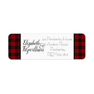 Buffalo Plaid Return Address Label
