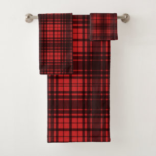 Buffalo plaid rouge noir chèque motif de bûcheron