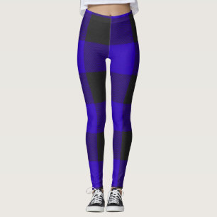 Buffalo Plaid Royal Blue Check Leggings