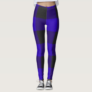 Buffalo Plaid Royal Blue Check Leggings