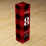 buffalo plaid rustic winter wedding table numbers wine box<br><div class="desc">buffalo plaid rustic winter wedding table numbers wine box</div>