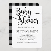 Buffalo Plaid Simple Baby Shower