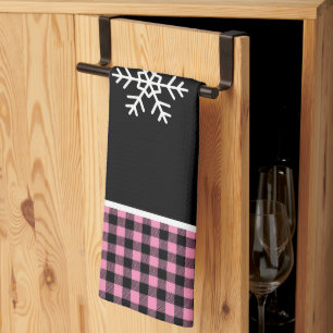Buffalo Plaid Snowflake Kitchen Towel