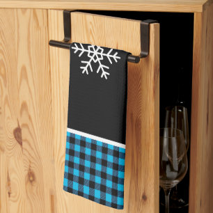 Buffalo Plaid Snowflake Kitchen Towel