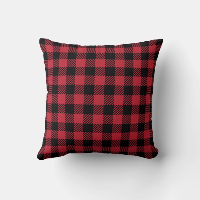  Buffalo Plaid Throw Pillow (Back)