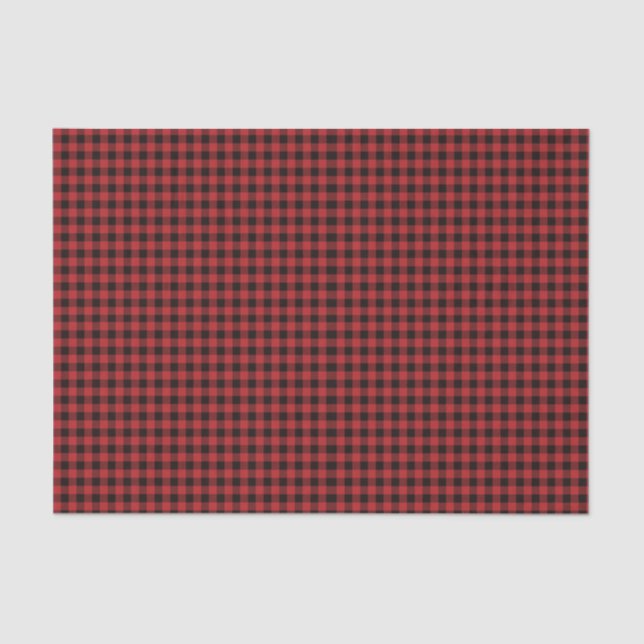 Buffalo Plaid Tissue Paper - Red (Front)