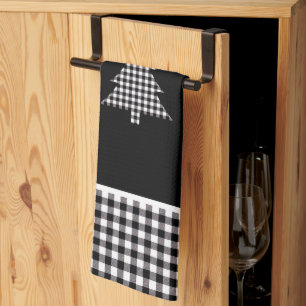Buffalo Plaid Tree Kitchen Towel