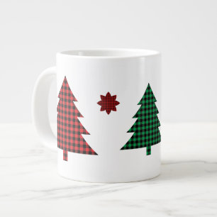 Buffalo Plaid Trees Large Coffee Mug