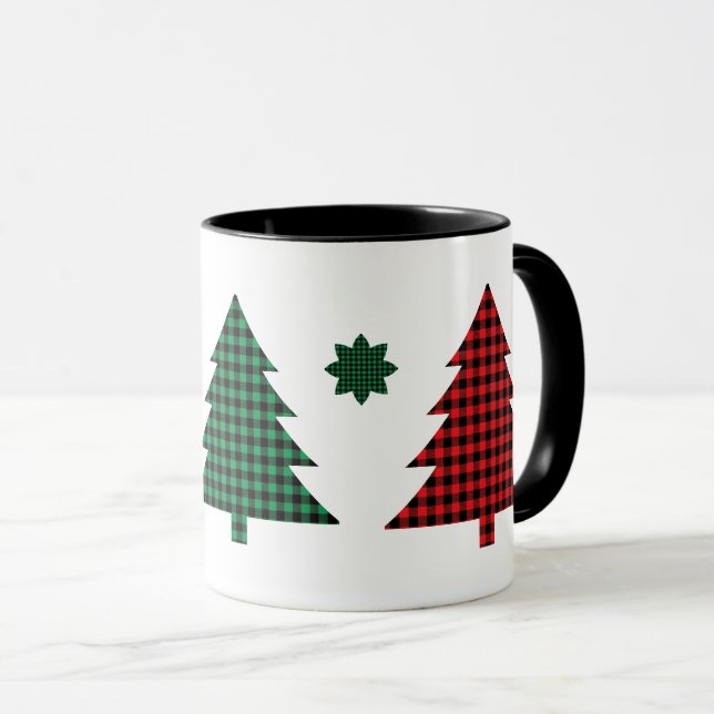 Buffalo Plaid Trees Mug (Front Right)