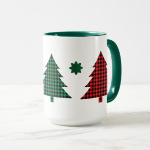 Buffalo Plaid Trees Mug