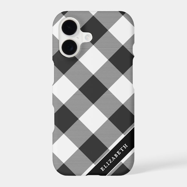 Buffalo Plaid White Clan Tartan Scottish Plaid (Back)