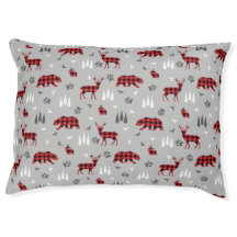 Buffalo Plaid Woodland Animals Pattern