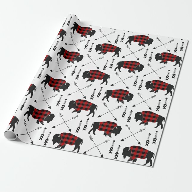 Buffalo Plaid Wrapping Papper Paper (Unrolled)