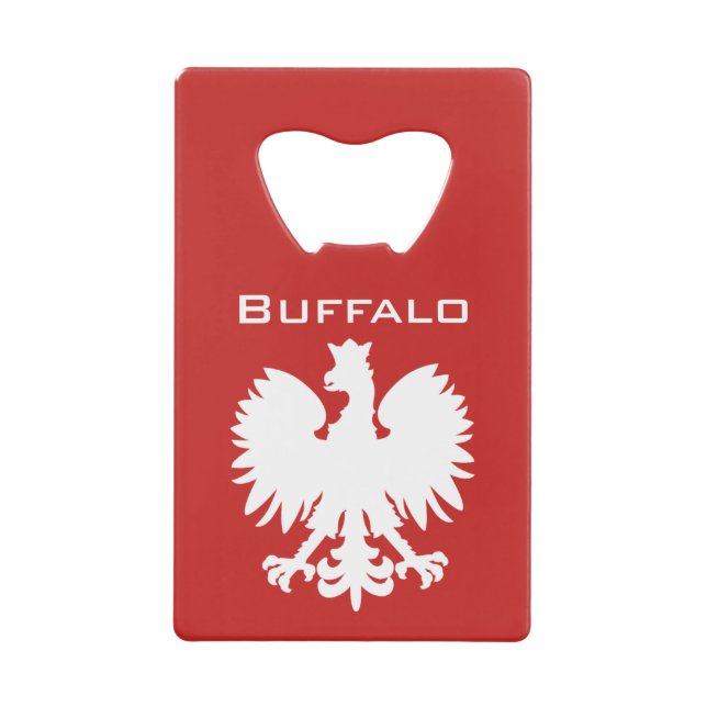 Buffalo Polish Eagle Bottle Opener Wallet Bottle Opener (Front)
