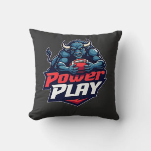 Buffalo - Power Play Throw Pillow