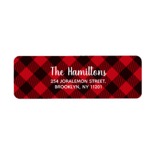 Buffalo Red and Black Plaid Pattern Christmas