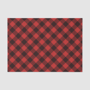 Buffalo Red and Black Plaid Winter Christmas Tissue Paper