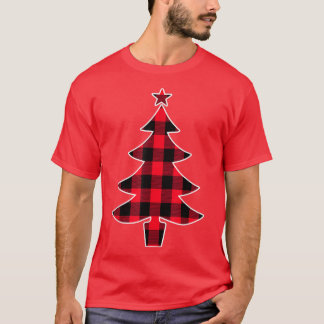 Buffalo red Plaid Christmas Tree  for Mom Dad and  T-Shirt